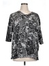 Catherines Paisley Silver 3/4 Sleeve T-Shirt Size 1X (petite) - photo 1