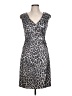 Cache Animal Print Gray Cocktail Dress Size 10 - photo 1