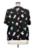 ModCloth 100% Polyester Floral Black Short Sleeve Blouse Size 2X - photo 2
