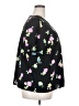 ModCloth 100% Polyester Floral Black Short Sleeve Blouse Size 2X - photo 4