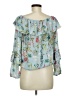 Sanctuary 100% Polyester Blue 3/4 Sleeve Blouse Size M - photo 2