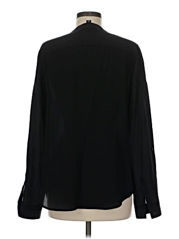 Trouve Long Sleeve Silk Top (view 2)