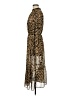 Banana Republic 100% Polyester Animal Print Gold Cocktail Dress Size 6 - photo 5