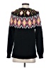 BCBGMAXAZRIA Chevron-herringbone Black Pullover Sweater Size S - photo 2