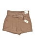 Express Solid Brown Khaki Shorts Size 4 - photo 1