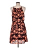 Collective Concepts 100% Polyester Print Orange Casual Dress Size M - photo 2