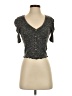 Almost Famous Gray Short Sleeve Top Size S - photo 1