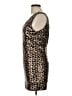 Zinga 100% Polyester Animal Print Brown Cocktail Dress Size L - photo 5