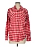 Gap 100% Cotton Checkered-gingham Red Long Sleeve Button-Down Shirt Size M - photo 1