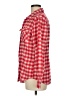 Gap 100% Cotton Checkered-gingham Red Long Sleeve Button-Down Shirt Size M - photo 5