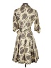 Lesley Evers Print Tan Casual Dress Size XS - photo 2