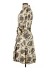 Lesley Evers Print Tan Casual Dress Size XS - photo 5