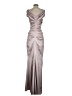 Talbot Runhof Metallic Silver Cocktail Dress Size 4 - photo 2