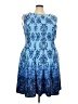 db established 1962 Paisley Blue Cocktail Dress Size 22w - photo 1