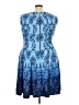 db established 1962 Paisley Blue Cocktail Dress Size 22w - photo 2