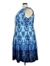 db established 1962 Paisley Blue Cocktail Dress Size 22w - photo 5