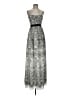 BCBGMAXAZRIA Paisley Gray Cocktail Dress Size 4 - photo 1