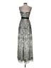 BCBGMAXAZRIA Paisley Gray Cocktail Dress Size 4 - photo 2