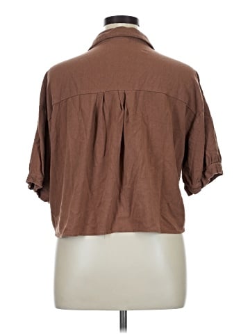 Bobeau 3/4 Sleeve Button-Down Shirt (view 2)