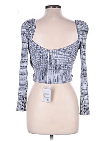 Self-Portrait Crossover Ribbed Knit Top (view 2)