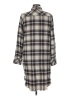 Dylan 100% Cotton Plaid Gray Casual Dress Size M - photo 2