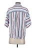 Laundry by Shelli Segal Stripes Blue 3/4 Sleeve Button-Down Shirt Size S - photo 2