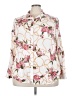 Fred David 100% Rayon Floral Ivory 3/4 Sleeve Blouse Size 3X - photo 1