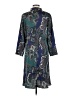 MING WANG 100% Polyester Paisley Blue Casual Dress Size M (estimated) - photo 2