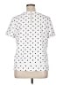 Talbots Outlet Polka Dots White Short Sleeve Top Size XL - photo 2