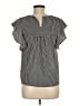 Monteau Gray Black Short Sleeve Blouse Size M - photo 2