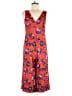 Floreat 100% Viscose Floral Red Jumpsuit Size S - photo 1