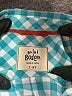 Mini Boden 100% Cotton Checkered-gingham Teal Long Sleeve Button-Down Shirt Size 7 - 8 - photo 3