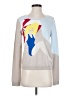 Alice + Olivia Graphic Silver Ivory Pullover Sweater Size M - photo 1