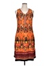 Notations Print Orange Casual Dress Size XL - photo 1