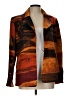 Ellen Tracy Print Brown Wool Blazer Size 10 - photo 1