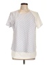 DKNY 100% Polyester Ivory Short Sleeve Top Size L - photo 1
