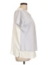 DKNY 100% Polyester Ivory Short Sleeve Top Size L - photo 4