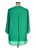 Chaus 100% Polyester Green 3/4 Sleeve Blouse Size 1X - photo 2