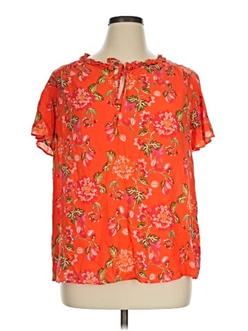 Rose + Olive Short Sleeve Blouse (view 1)