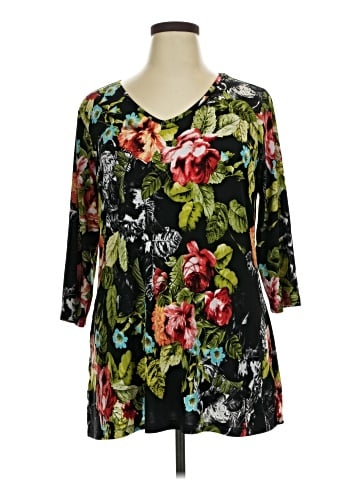 Attitudes by Renee 3/4 Sleeve Blouse (view 1)