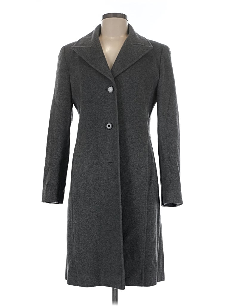 Pre-owned Larry Levine Coat In Gray