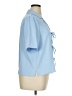 MELLODAY Blue Short Sleeve Blouse Size XL - photo 4