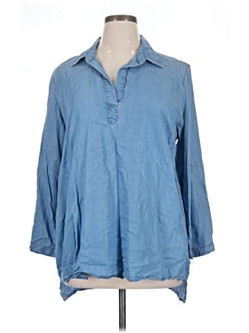 MULTIPLES 3/4 Sleeve Button-Down Shirt (view 1)