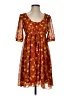 Aryeh Paisley Orange Casual Dress Size S - photo 1