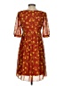 Aryeh Paisley Orange Casual Dress Size S - photo 2
