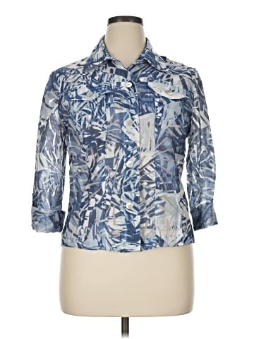 Ruby Rd. 3/4 Sleeve Button-Down Shirt (view 1)