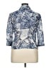 Ruby Rd. Print Blue 3/4 Sleeve Button-Down Shirt Size 14 - photo 2