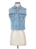Evereve Blue Denim Vest Size S - photo 1