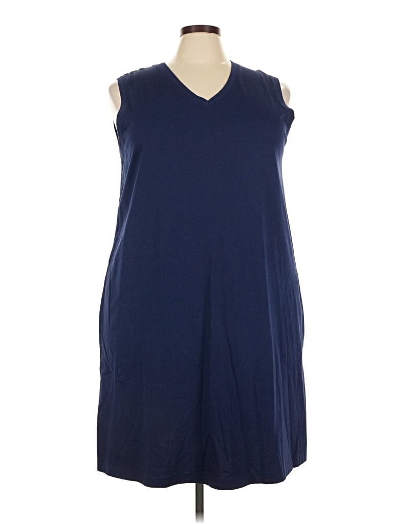 Lands' End Casual Dress In Blue