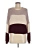 Debut 100% Polyester Color Block Burgundy Pullover Sweater Size M - photo 1